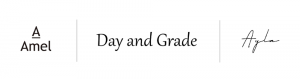 「Amel」「Day and Grade」「Ayla」のロゴ